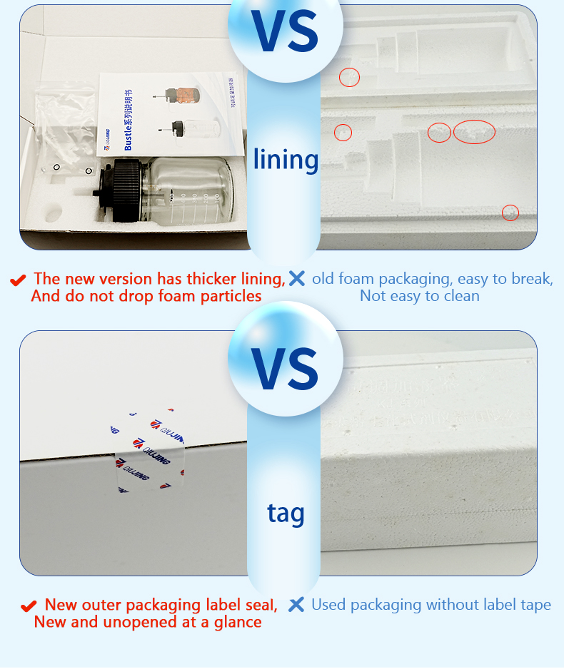 Quantitative glass reagent dispenser (Bustle series)