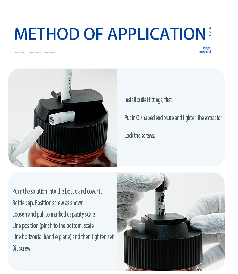Quantitative glass reagent dispenser (Bustle series)