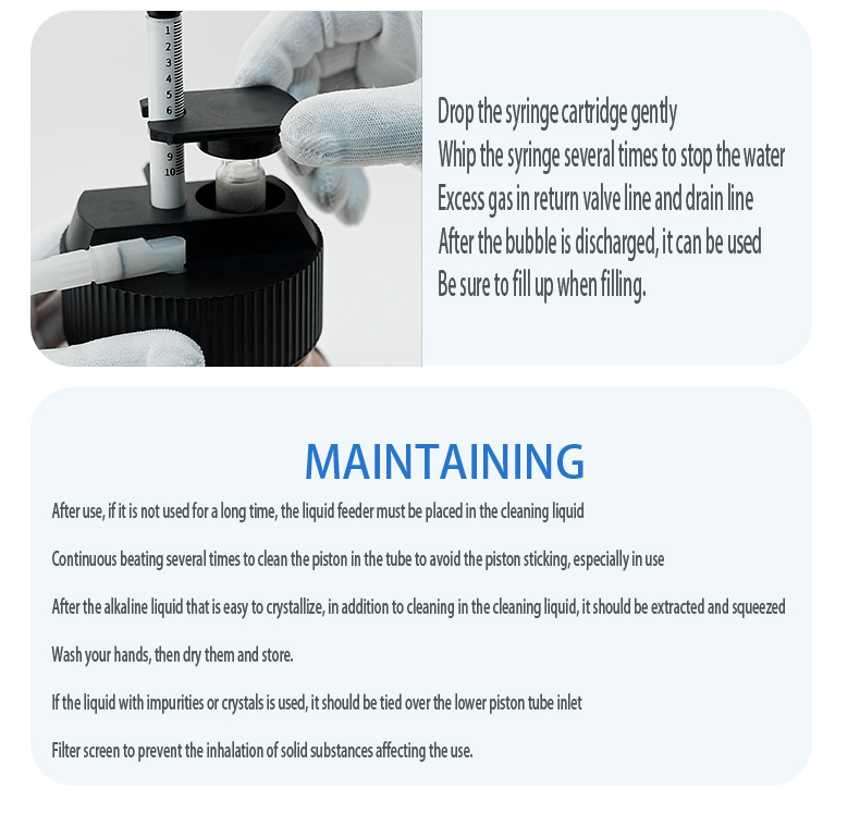 Quantitative glass reagent dispenser (Bustle series)
